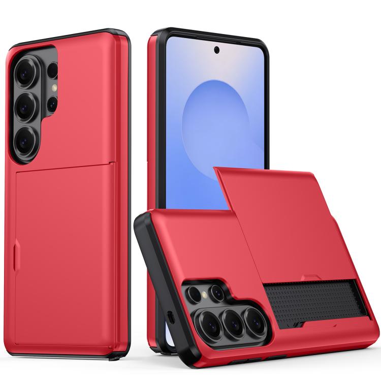 Shockproof Armor Phone Case with Card Slot, For Samsung Galaxy S26+ 5G, For Samsung Galaxy S26 Edge 5G, For Samsung Galaxy S26 Ultra 5G, For Samsung Galaxy S26 5G