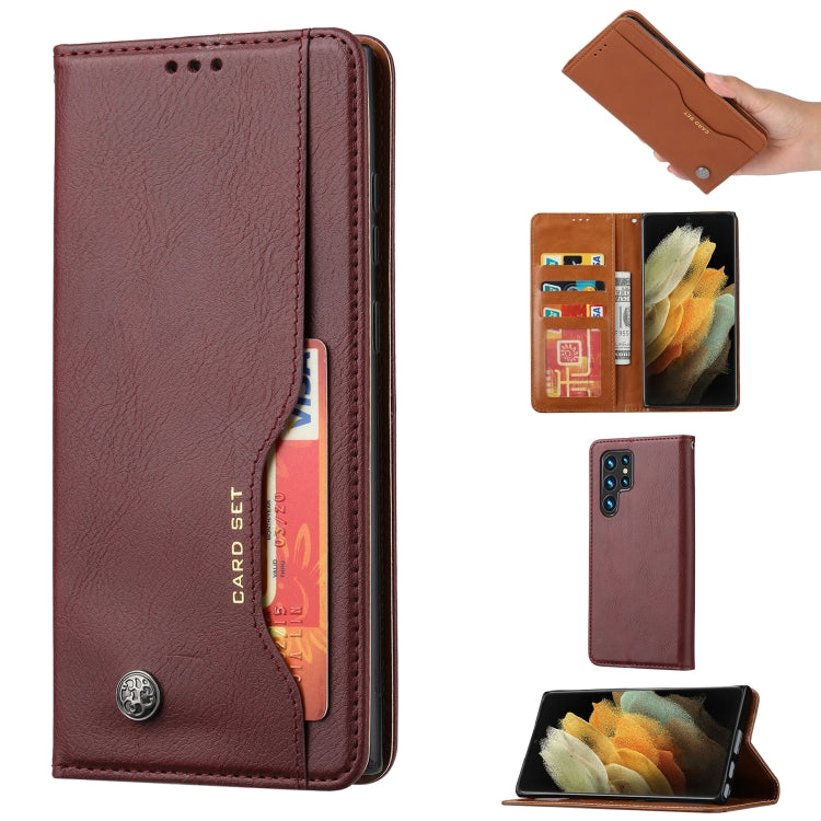 Knead Skin Texture Flip Leather Phone Case, For Samsung Galaxy S26+ 5G, For Samsung Galaxy S26 Ultra 5G, For Samsung Galaxy S26 5G, For Samsung Galaxy S25 5G, For Samsung Galaxy S25+ 5G, For Samsung Galaxy S25 Ultra 5G, For Samsung Galaxy S24 Ultra 5G ...