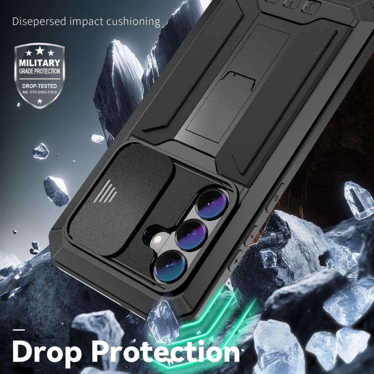 R-JUST Sliding Camera Life Waterproof Holder Phone Case, For Samsung Galaxy S26+ 5G, For Samsung Galaxy S26 Ultra 5G, For Samsung Galaxy S26 5G, For Samsung Galaxy S25 Edge 5G, For Samsung Galaxy S25 5G, For Samsung Galaxy S25+ 5G                      ...