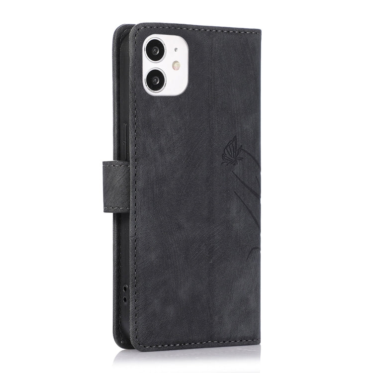 Orchid Butterfly Embossed Leather Phone Case