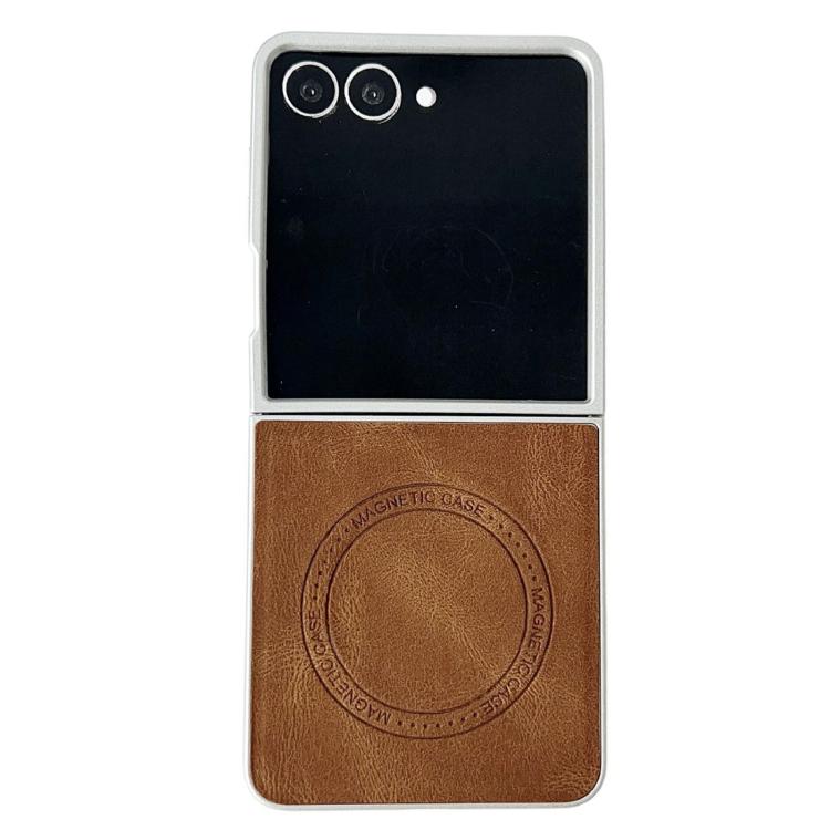 Skin Feel Leather Texture MagSafe Pearlescent Paint Shockproof Phone Case