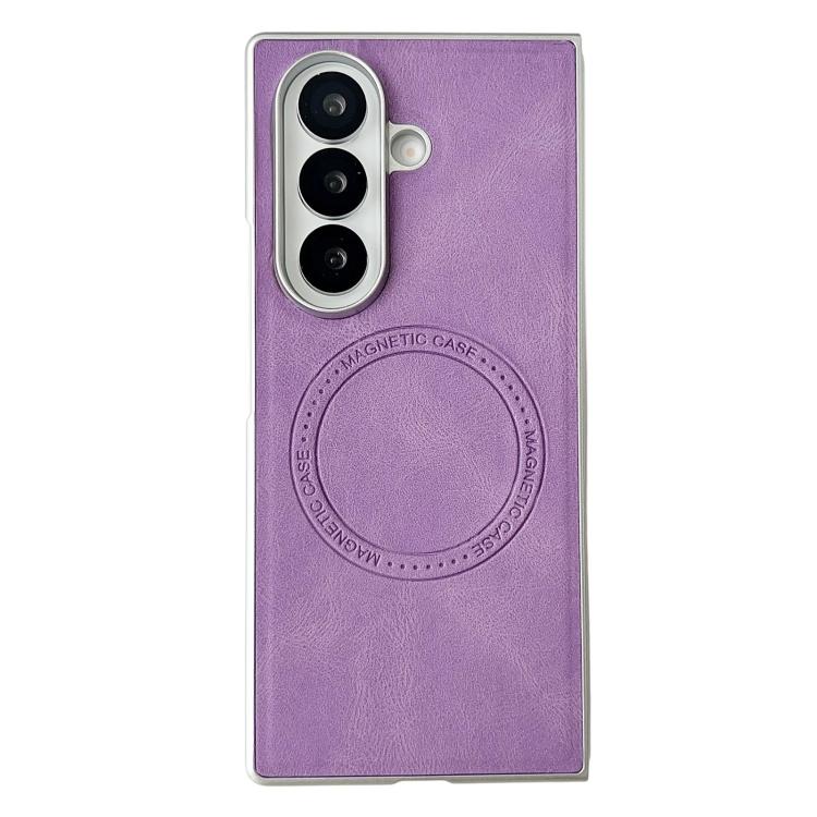 Skin Feel Leather Texture MagSafe Pearlescent Paint Shockproof Phone Case