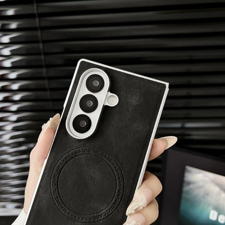 Skin Feel Leather Texture MagSafe Pearlescent Paint Shockproof Phone Case