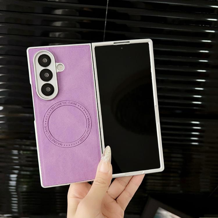 Skin Feel Leather Texture MagSafe Pearlescent Paint Shockproof Phone Case