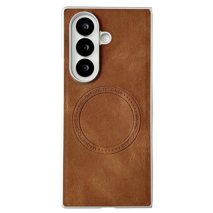 Skin Feel Leather Texture MagSafe Pearlescent Paint Shockproof Phone Case