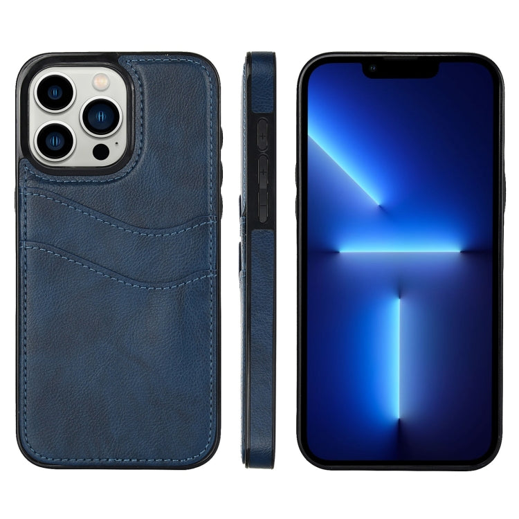 Litchi Leather Skin Card Slots Phone Case