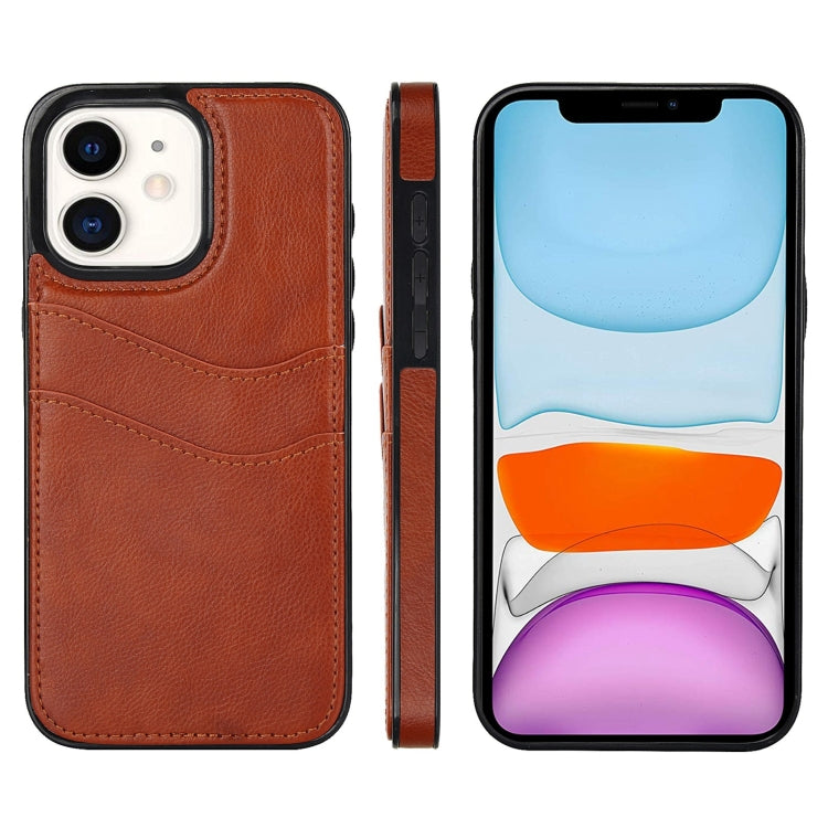 Litchi Leather Skin Card Slots Phone Case