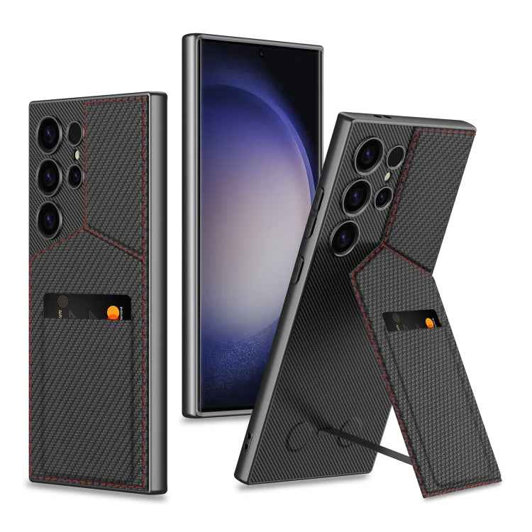 GKK Rotor Bracket Recessed Card Bag Full Coverage Phone Case, For Samsung Galaxy S25 5G, For Samsung Galaxy S25+ 5G, For Samsung Galaxy S25 Ultra 5G, For Samsung Galaxy S24 Ultra 5G, For Samsung Galaxy S23 Ultra 5G