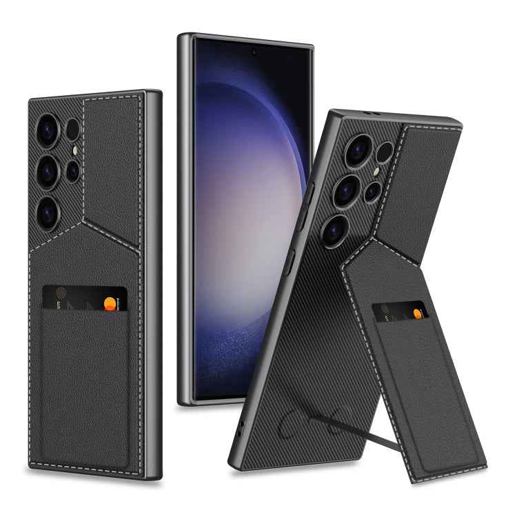 GKK Rotor Bracket Recessed Card Bag Full Coverage Phone Case, For Samsung Galaxy S25 5G, For Samsung Galaxy S25+ 5G, For Samsung Galaxy S25 Ultra 5G, For Samsung Galaxy S24 Ultra 5G, For Samsung Galaxy S23 Ultra 5G