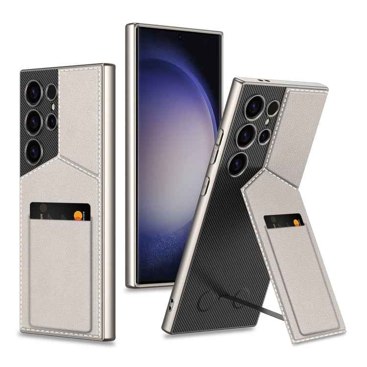 GKK Rotor Bracket Recessed Card Bag Full Coverage Phone Case, For Samsung Galaxy S25 5G, For Samsung Galaxy S25+ 5G, For Samsung Galaxy S25 Ultra 5G, For Samsung Galaxy S24 Ultra 5G, For Samsung Galaxy S23 Ultra 5G