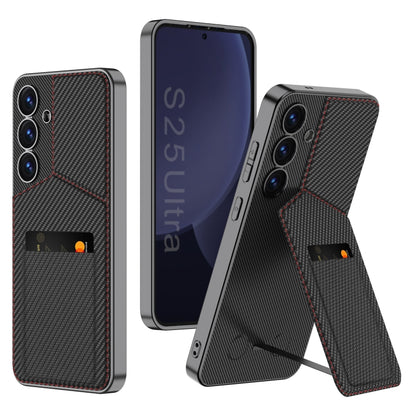 GKK Rotor Bracket Recessed Card Bag Full Coverage Phone Case, For Samsung Galaxy S25 5G, For Samsung Galaxy S25+ 5G, For Samsung Galaxy S25 Ultra 5G, For Samsung Galaxy S24 Ultra 5G, For Samsung Galaxy S23 Ultra 5G