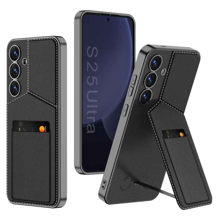 GKK Rotor Bracket Recessed Card Bag Full Coverage Phone Case, For Samsung Galaxy S25 5G, For Samsung Galaxy S25+ 5G, For Samsung Galaxy S25 Ultra 5G, For Samsung Galaxy S24 Ultra 5G, For Samsung Galaxy S23 Ultra 5G