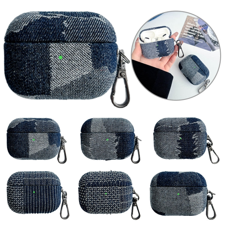 Stitching Denim Cloth Bluetooth Earphone Protective Case