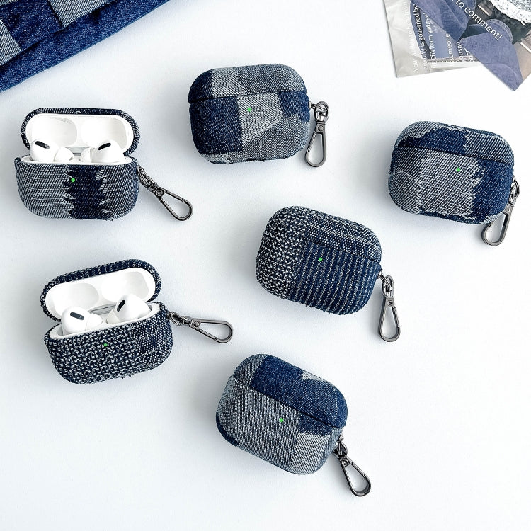 Stitching Denim Cloth Bluetooth Earphone Protective Case