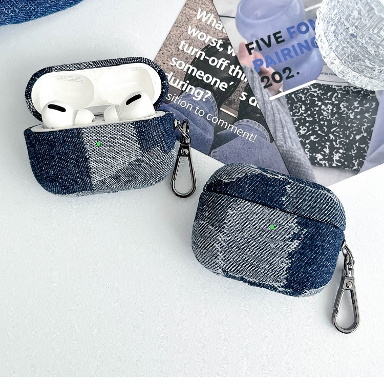 Stitching Denim Cloth Bluetooth Earphone Protective Case