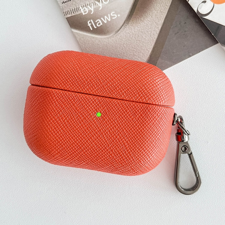 Cross Texture PU Leather Bluetooth Earphone Protective Case