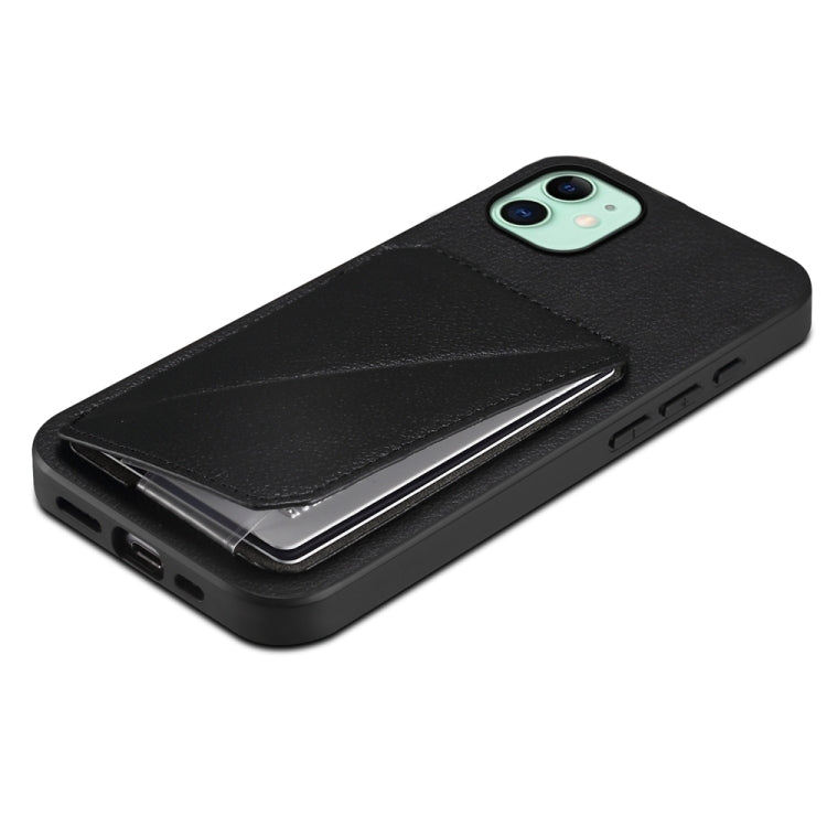 D04 Calf Texture Dual Card Slot Holder Phone Case