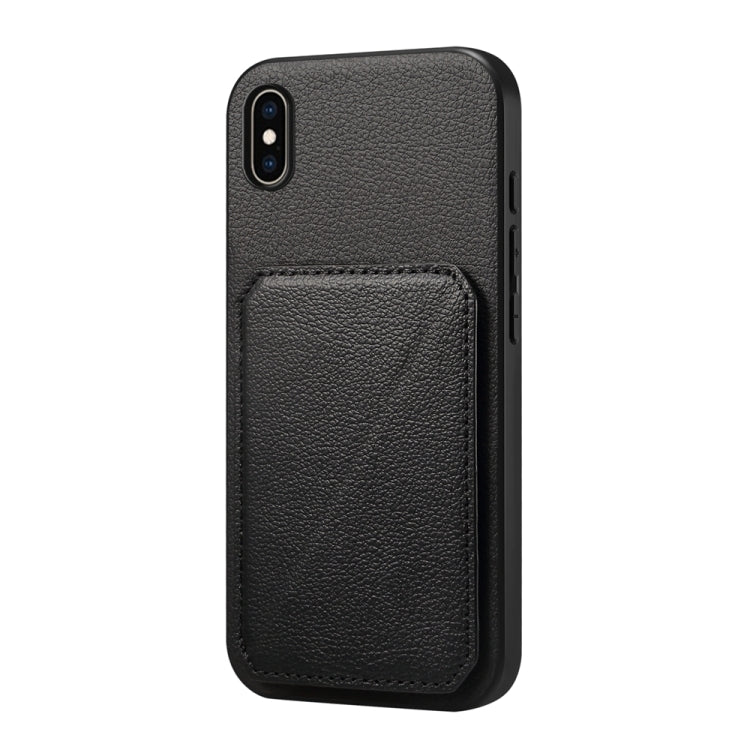 D04 Calf Texture Dual Card Slot Holder Phone Case