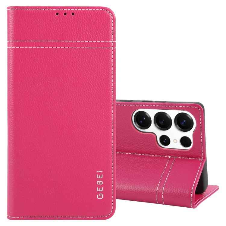 GEBEI Top-grain Horizontal Flip Leather Phone Case, For Samsung Galaxy S25 5G, For Samsung Galaxy S25+ 5G, For Samsung Galaxy S25 Ultra 5G, For Samsung Galaxy S24 Ultra 5G, For Samsung Galaxy S24+ 5G, For Samsung Galaxy S24 5G
