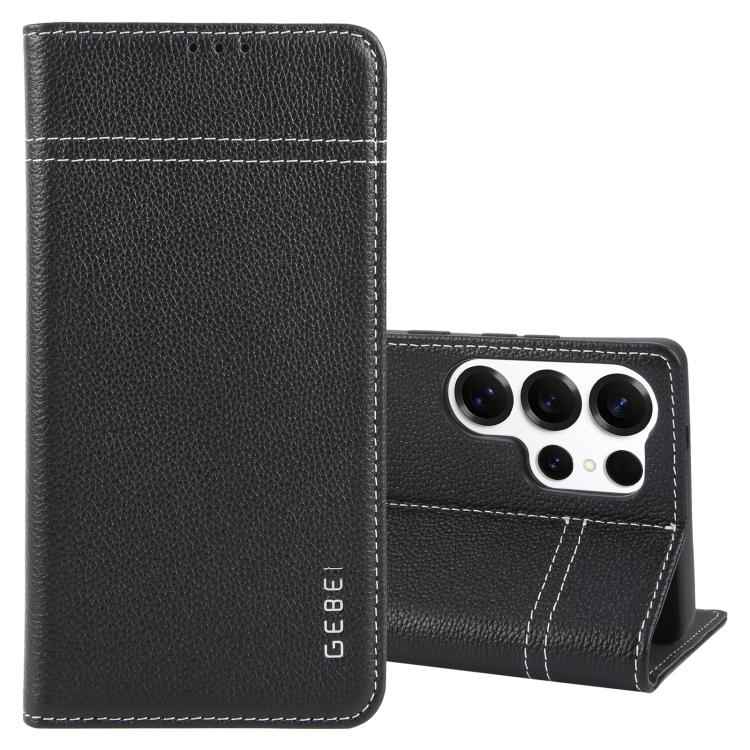 GEBEI Top-grain Horizontal Flip Leather Phone Case, For Samsung Galaxy S25 5G, For Samsung Galaxy S25+ 5G, For Samsung Galaxy S25 Ultra 5G, For Samsung Galaxy S24 Ultra 5G, For Samsung Galaxy S24+ 5G, For Samsung Galaxy S24 5G