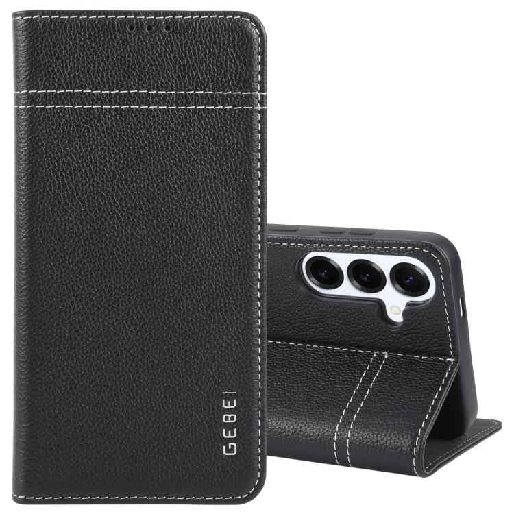 GEBEI Top-grain Horizontal Flip Leather Phone Case, For Samsung Galaxy S25 5G, For Samsung Galaxy S25+ 5G, For Samsung Galaxy S25 Ultra 5G, For Samsung Galaxy S24 Ultra 5G, For Samsung Galaxy S24+ 5G, For Samsung Galaxy S24 5G