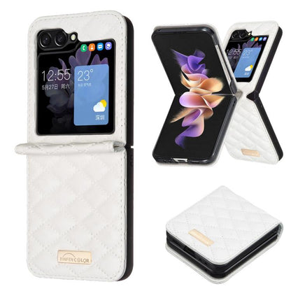 Diamond Lattice PU + PC Shockproof Phone Case, For Galaxy Z Flip8 5G, For Samsung Galaxy Z Flip7 FE / Flip6, For Samsung Galaxy Z Flip7, For Samsung Galaxy Z Flip5