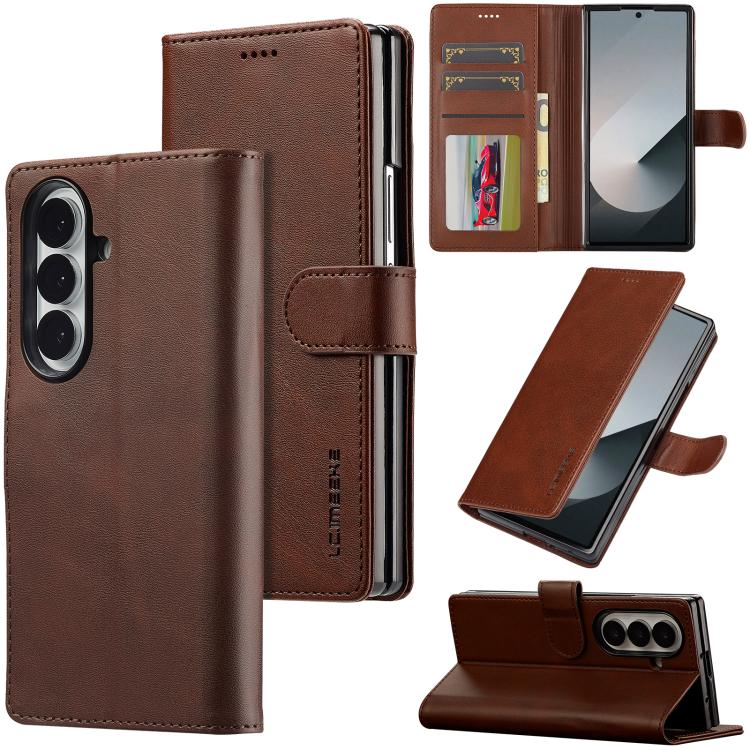 LC.IMEEKE Calf Texture Leather Phone Case
