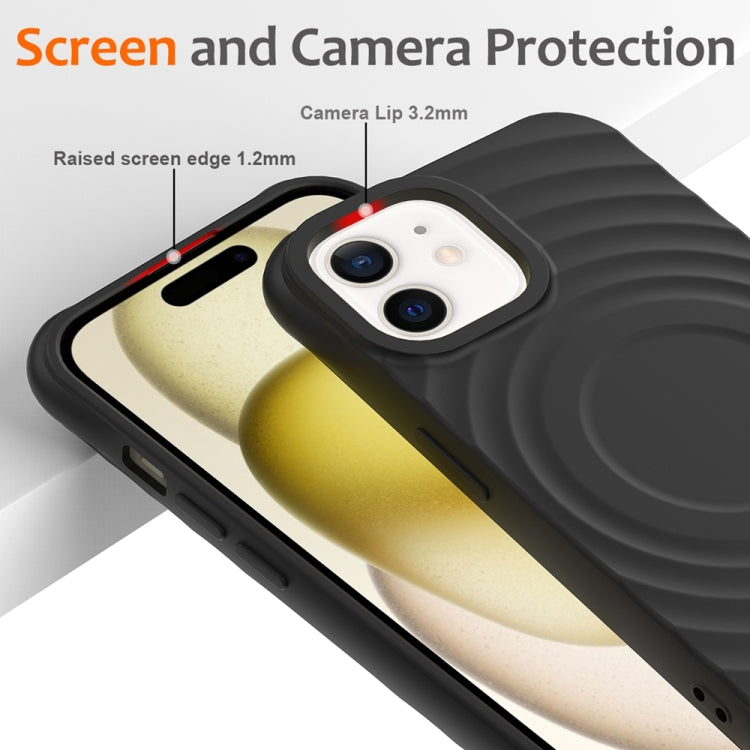 Wave Texture MagSafe Magnetic Liquid Silicone Phone Case