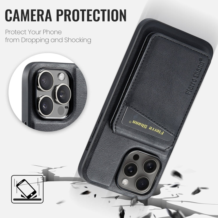 Fierre Shann Cowhide Vertical Flip Magnetic Card Holder Phone Case