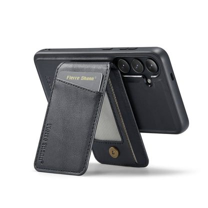 Fierre Shann Cowhide Vertical Flip Magnetic Card Holder Phone Case, For Samsung Galaxy S24+ 5G, For Samsung Galaxy S23 FE 5G, For Samsung Galaxy S23 Ultra 5G, For Samsung Galaxy S22 Ultra 5G, For Samsung Galaxy S22+ 5G, For Samsung Galaxy S22 5G