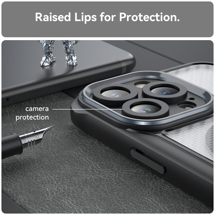 Carbon Fiber Texture MagSafe Translucent Phone Case