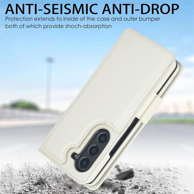 Solid Color Multifunctional Folding Leather Phone Case with Pen Slot