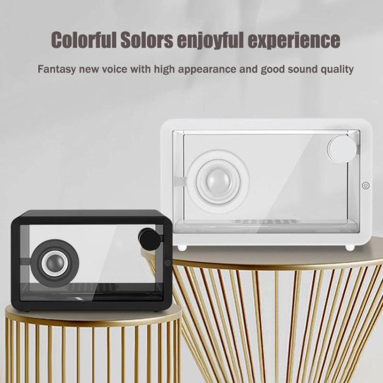M8 Simple Fashion Transparent Bluetooth Speaker Subwoofer with Ambient Light