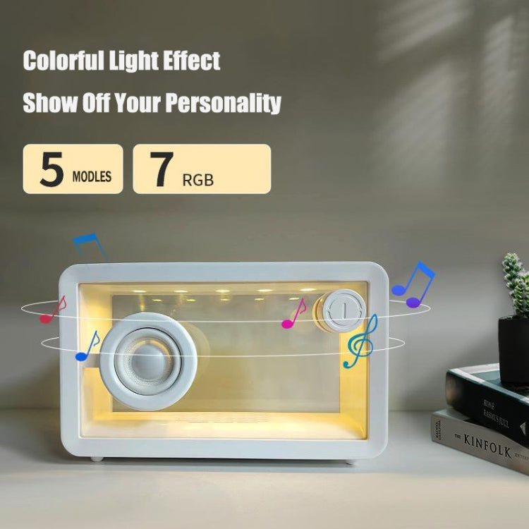 M8 Simple Fashion Transparent Bluetooth Speaker Subwoofer with Ambient Light