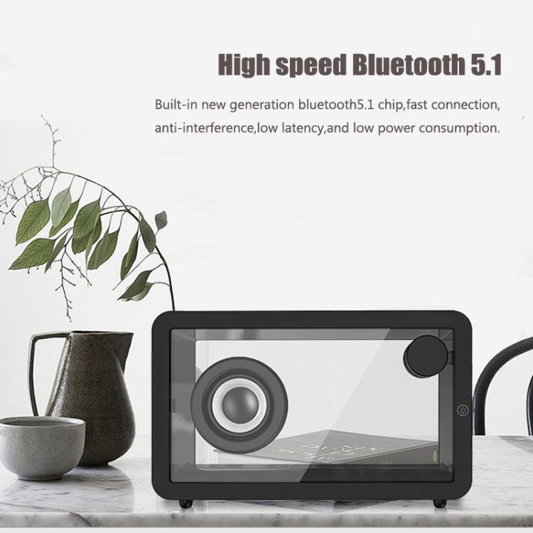 M8 Simple Fashion Transparent Bluetooth Speaker Subwoofer with Ambient Light