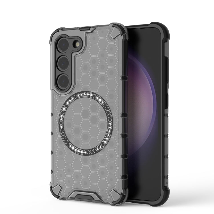 Honeycomb Magnetic Ring Shockproof Phone Case, For Samsung Galaxy S24 5G, For Samsung Galaxy S23 FE 5G, For Samsung Galaxy S23 Ultra 5G, For Samsung Galaxy S23+ 5G, For Samsung Galaxy S23 5G