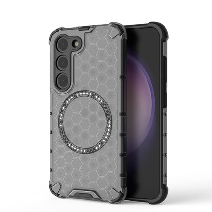 Honeycomb Magnetic Ring Shockproof Phone Case, For Samsung Galaxy S24 5G, For Samsung Galaxy S23 FE 5G, For Samsung Galaxy S23 Ultra 5G, For Samsung Galaxy S23+ 5G, For Samsung Galaxy S23 5G