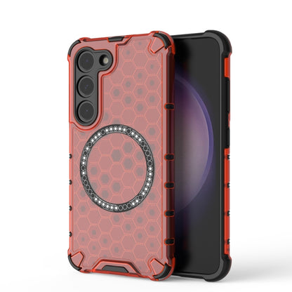 Honeycomb Magnetic Ring Shockproof Phone Case, For Samsung Galaxy S24 5G, For Samsung Galaxy S23 FE 5G, For Samsung Galaxy S23 Ultra 5G, For Samsung Galaxy S23+ 5G, For Samsung Galaxy S23 5G