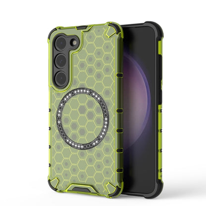 Honeycomb Magnetic Ring Shockproof Phone Case, For Samsung Galaxy S24 5G, For Samsung Galaxy S23 FE 5G, For Samsung Galaxy S23 Ultra 5G, For Samsung Galaxy S23+ 5G, For Samsung Galaxy S23 5G