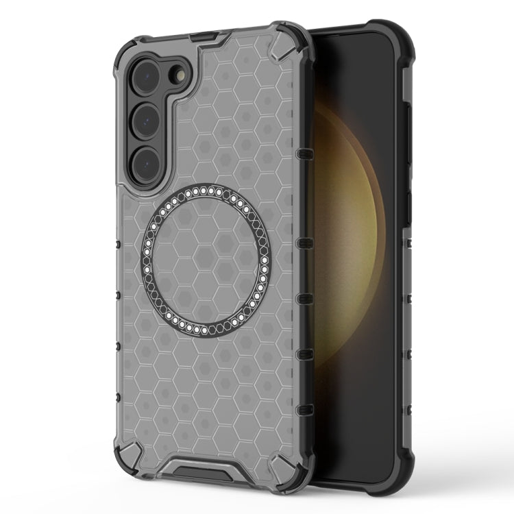 Honeycomb Magnetic Ring Shockproof Phone Case, For Samsung Galaxy S24 5G, For Samsung Galaxy S23 FE 5G, For Samsung Galaxy S23 Ultra 5G, For Samsung Galaxy S23+ 5G, For Samsung Galaxy S23 5G