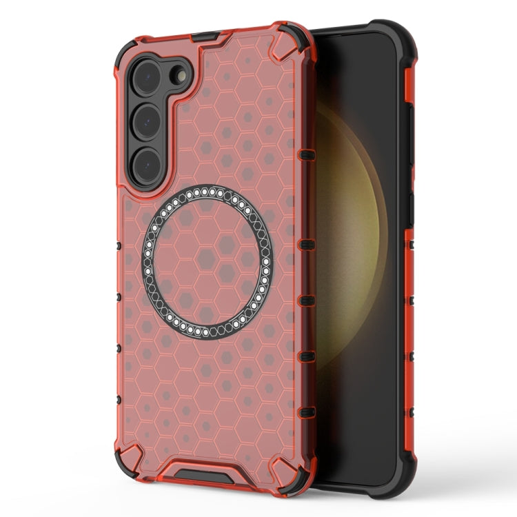 Honeycomb Magnetic Ring Shockproof Phone Case, For Samsung Galaxy S24 5G, For Samsung Galaxy S23 FE 5G, For Samsung Galaxy S23 Ultra 5G, For Samsung Galaxy S23+ 5G, For Samsung Galaxy S23 5G