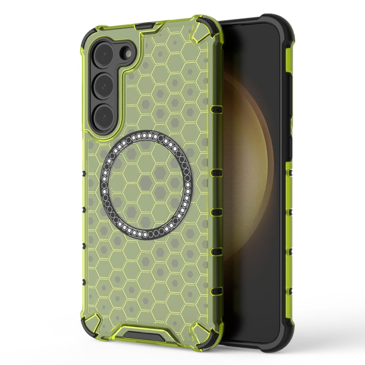 Honeycomb Magnetic Ring Shockproof Phone Case, For Samsung Galaxy S24 5G, For Samsung Galaxy S23 FE 5G, For Samsung Galaxy S23 Ultra 5G, For Samsung Galaxy S23+ 5G, For Samsung Galaxy S23 5G