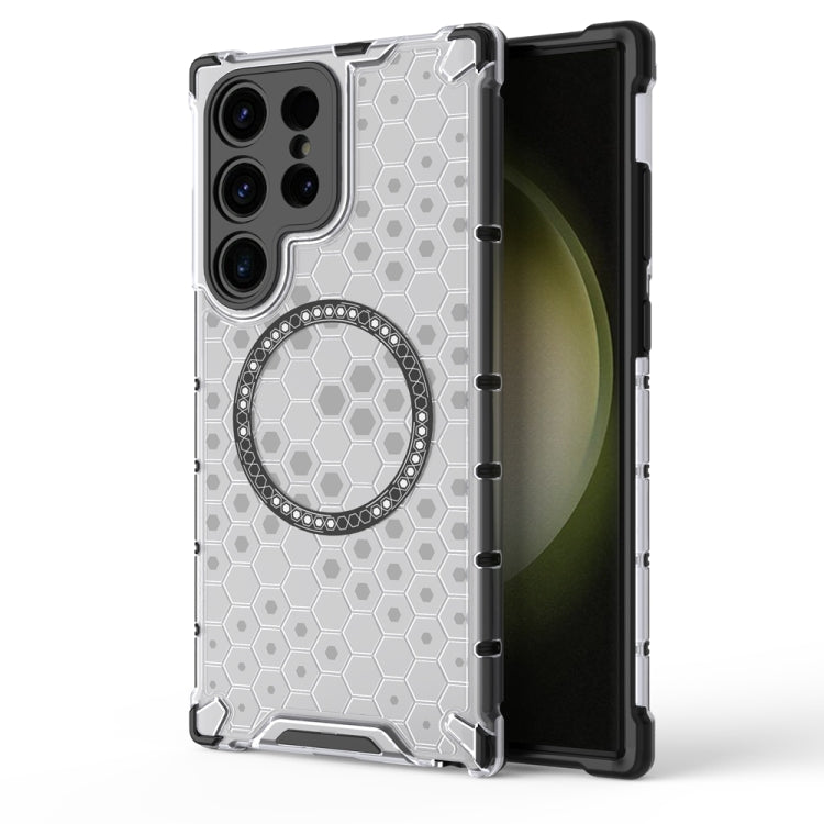 Honeycomb Magnetic Ring Shockproof Phone Case, For Samsung Galaxy S24 5G, For Samsung Galaxy S23 FE 5G, For Samsung Galaxy S23 Ultra 5G, For Samsung Galaxy S23+ 5G, For Samsung Galaxy S23 5G