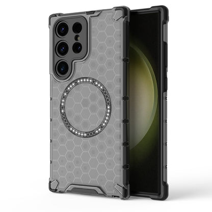 Honeycomb Magnetic Ring Shockproof Phone Case, For Samsung Galaxy S24 5G, For Samsung Galaxy S23 FE 5G, For Samsung Galaxy S23 Ultra 5G, For Samsung Galaxy S23+ 5G, For Samsung Galaxy S23 5G