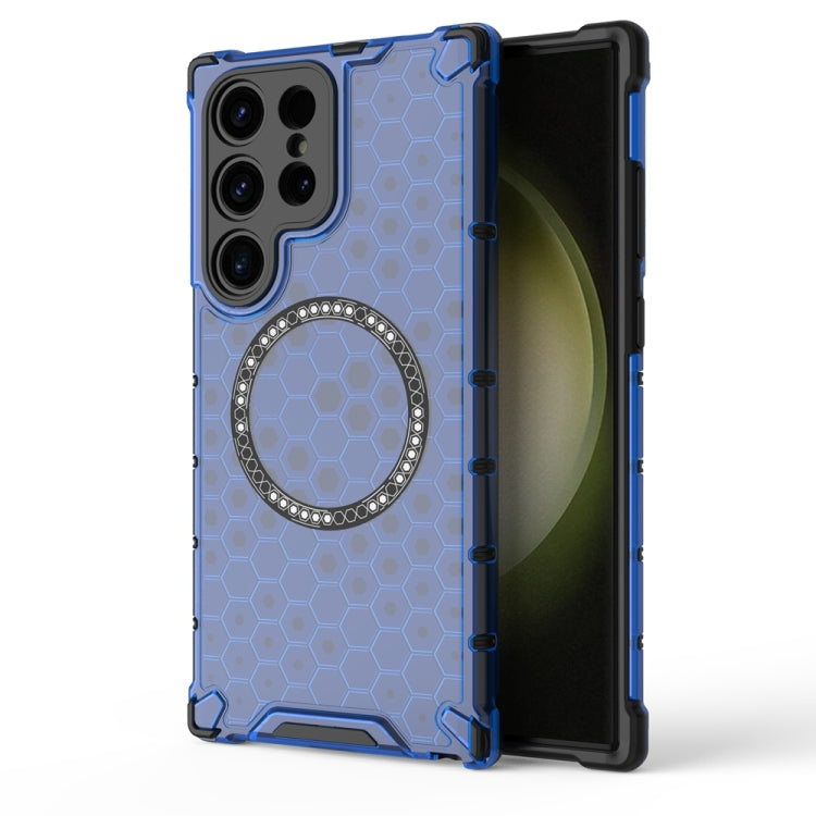 Honeycomb Magnetic Ring Shockproof Phone Case, For Samsung Galaxy S24 5G, For Samsung Galaxy S23 FE 5G, For Samsung Galaxy S23 Ultra 5G, For Samsung Galaxy S23+ 5G, For Samsung Galaxy S23 5G