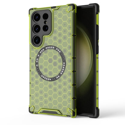 Honeycomb Magnetic Ring Shockproof Phone Case, For Samsung Galaxy S24 5G, For Samsung Galaxy S23 FE 5G, For Samsung Galaxy S23 Ultra 5G, For Samsung Galaxy S23+ 5G, For Samsung Galaxy S23 5G