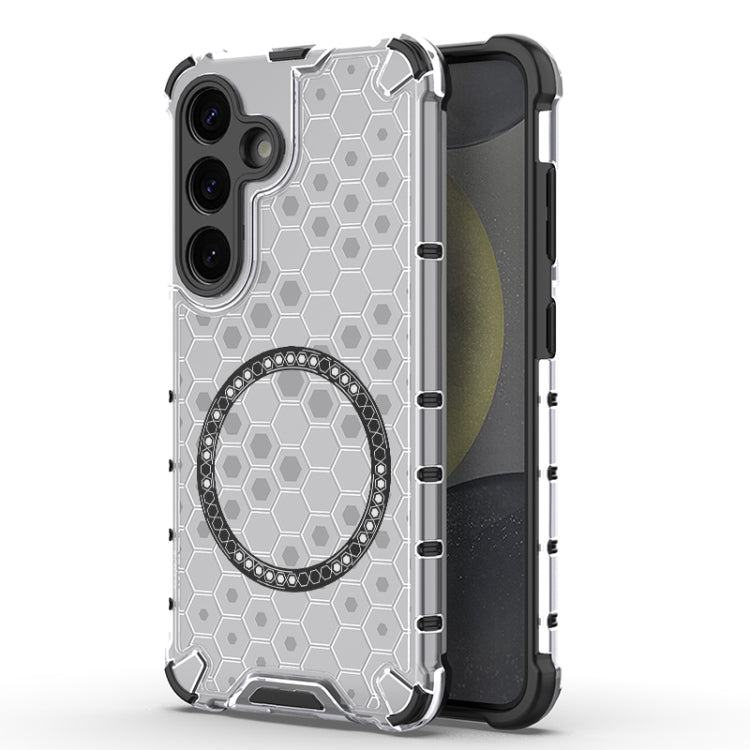 Honeycomb Magnetic Ring Shockproof Phone Case, For Samsung Galaxy S26+ 5G, For Samsung Galaxy S26 Ultra 5G, For Samsung Galaxy S26 5G, For Samsung Galaxy S25 Edge 5G, For Samsung Galaxy S25 5G, For Samsung Galaxy S25+ 5G, For Samsung Galaxy S25 Ultra 5...