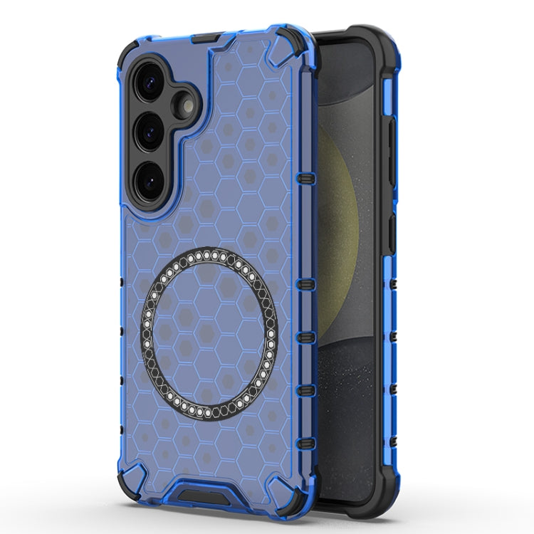 Honeycomb Magnetic Ring Shockproof Phone Case, For Samsung Galaxy S26+ 5G, For Samsung Galaxy S26 Ultra 5G, For Samsung Galaxy S26 5G, For Samsung Galaxy S25 Edge 5G, For Samsung Galaxy S25 5G, For Samsung Galaxy S25+ 5G, For Samsung Galaxy S25 Ultra 5...