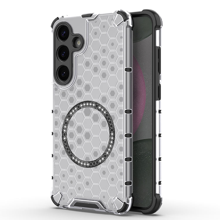 Honeycomb Magnetic Ring Shockproof Phone Case, For Samsung Galaxy S26+ 5G, For Samsung Galaxy S26 Ultra 5G, For Samsung Galaxy S26 5G, For Samsung Galaxy S25 Edge 5G, For Samsung Galaxy S25 5G, For Samsung Galaxy S25+ 5G, For Samsung Galaxy S25 Ultra 5...