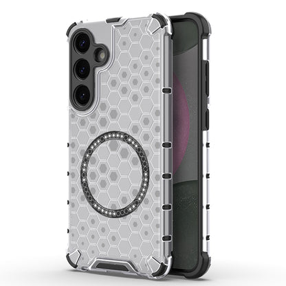 Honeycomb Magnetic Ring Shockproof Phone Case, For Samsung Galaxy S26+ 5G, For Samsung Galaxy S26 Ultra 5G, For Samsung Galaxy S26 5G, For Samsung Galaxy S25 Edge 5G, For Samsung Galaxy S25 5G, For Samsung Galaxy S25+ 5G, For Samsung Galaxy S25 Ultra 5...